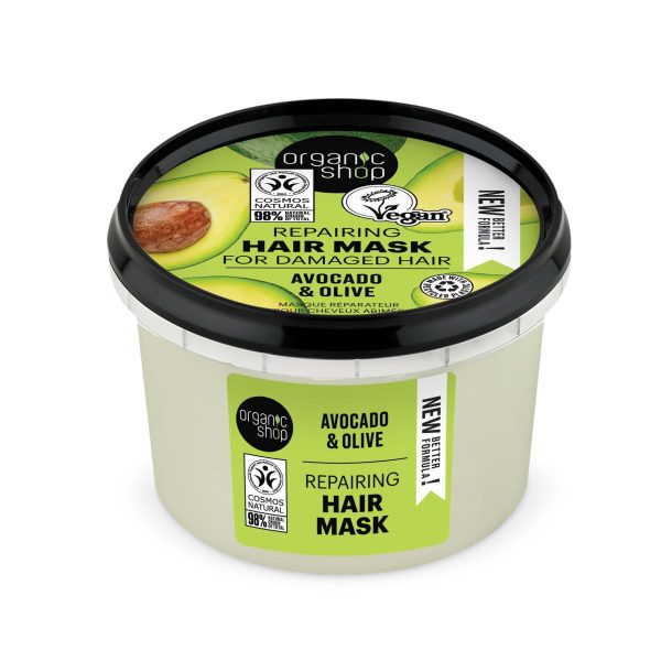 ORGANIC SHOP Avocado & Olive - Repairing Hair Mask For Damaged Hair