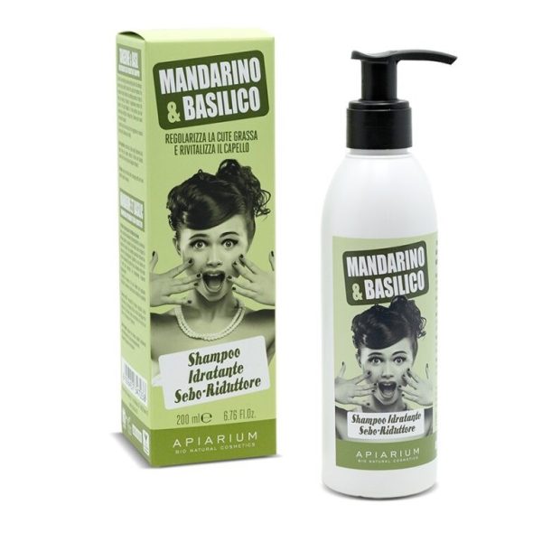 APIARIUM Shampoo Idratante Sebo Riduttore Mandarino e Basilico