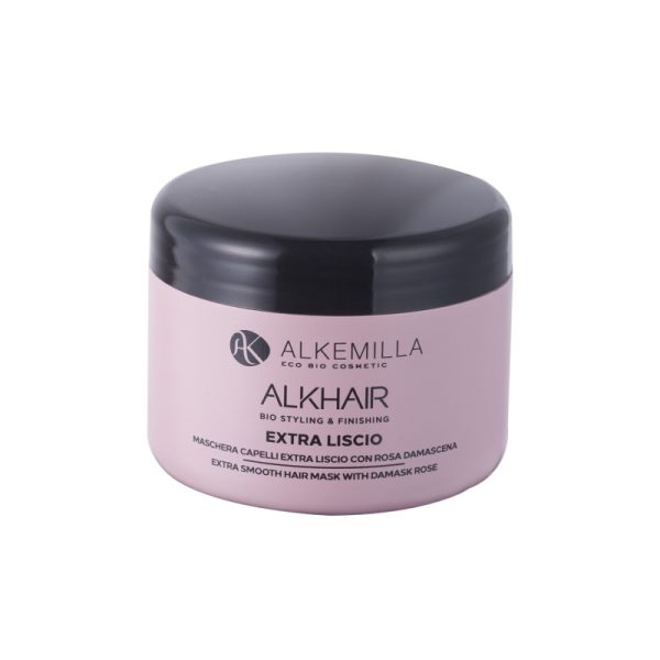 ALKEMILLA Extra Liscio Maschera Capelli con Rosa Damascena