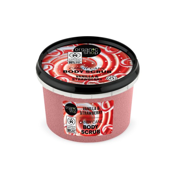 ORGANIC SHOP Vanilla & Strawberry – Candy Cane Body Scrub