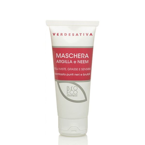 VERDESATIVA Maschera Viso Argilla e Neem