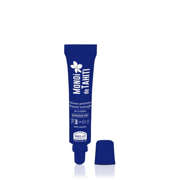 HELAN Monoi de Tahiti - Balsamo Labbra Protettivo Idratante Antirughe SPF 30