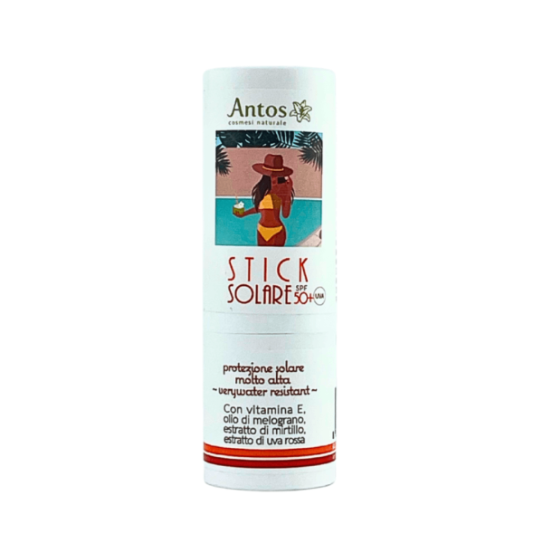 ANTOS Stick Solare Viso, Labbra e Tatoo SPF 50 Protezione Molto Alta Water Resistant